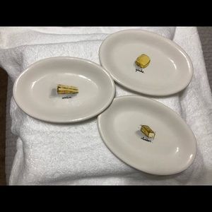 Rae Dunn 3 Piece Cheese Plates